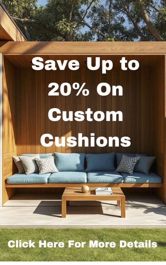 Save 20 percent custom cushions